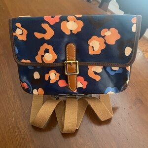 Authentic Fossil Key-Per Coated Canvas Crossbody